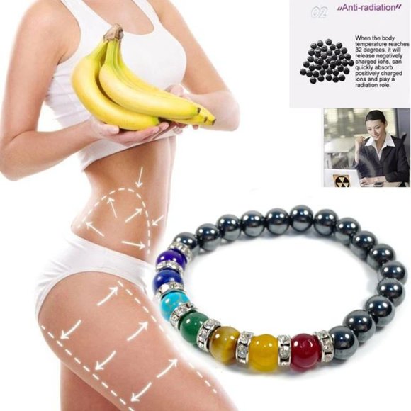 10mm “Weight Loss” 7 Chakra Healing Balance Magnetic Stretch Bracelet - Picture 6 of 11